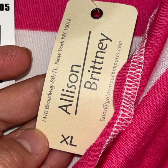 Womans pink/white short sleeve blouse shirt top size XL NWT - Picture 5 of 6